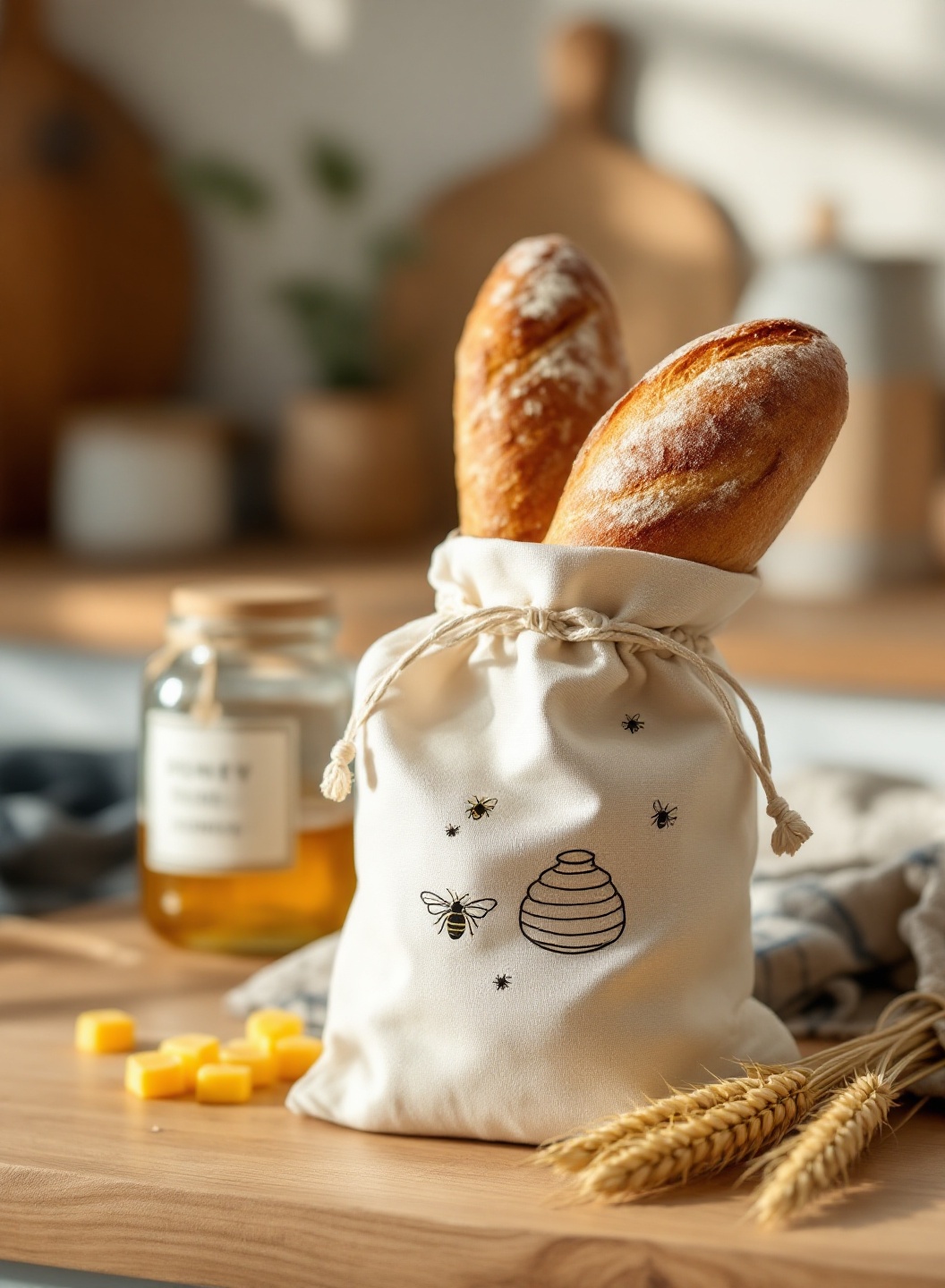 VERDARIA beeswax bread bag keeping artisan bread fresh